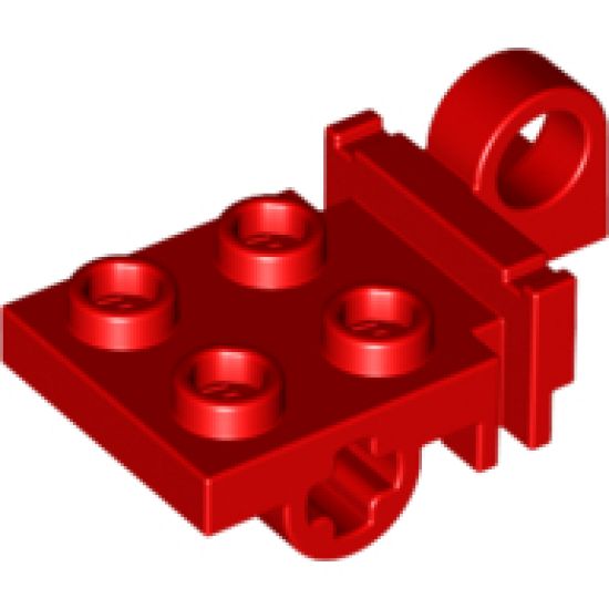 Plate, Modified 2 x 2 with Pin Hole on Side and Axle Hole on Bottom