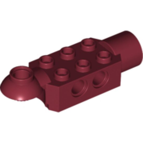 Technic, Brick Modified 2 x 3 with Pin Holes, Rotation Joint Ball Half (Horizontal Top), Rotation Joint Socket