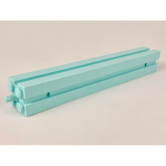 Support 2 x 2 x 12 with Grooves and Top Peg, Smooth on All Sides