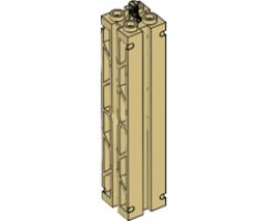 Support 2 x 2 x 8 with Grooves and Top Peg, Lattice on 2 Sides