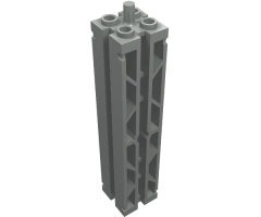 Support 2 x 2 x 8 with Grooves and Top Peg, Lattice on 2 Sides