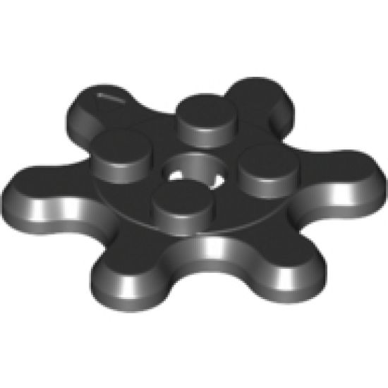 Plate, Round 2 x 2 with 6 Gear Teeth / Flower Petals