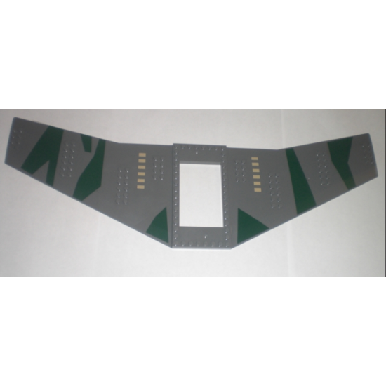 Wing Plate 20 x 56 with 6 x 10 Cutout and No Holes with Camouflage Pattern (Stickers) - Set 7683