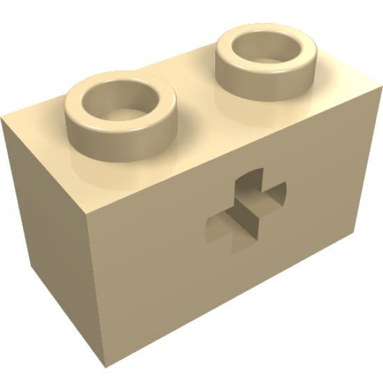 Technic, Brick 1 x 2 with Axle Hole (+ Shape) and Inside Side Supports