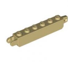 Hinge Brick 1 x 6 Locking with 1 Finger Vertical End and 2 Fingers Vertical End, 9 Teeth