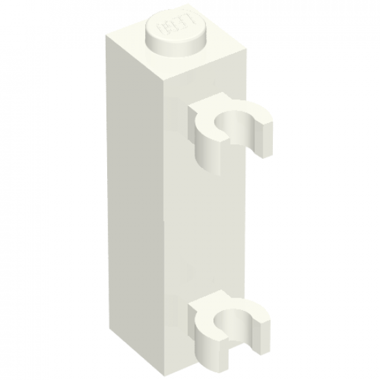 Brick, Modified 1 x 1 x 3 with 2 Clips (Vertical Grip) - Solid Stud