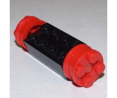 Wheel Brick, Modified 2 x 4 with Wheels, FreeStyle Red Wheels and Pins
