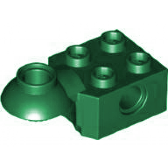 Technic, Brick Modified 2 x 2 with Pin Hole, Rotation Joint Ball Half (Horizontal Top)