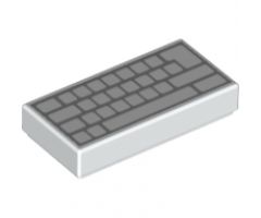 Tile 1 x 2 with Computer Keyboard Blank Keys Pattern