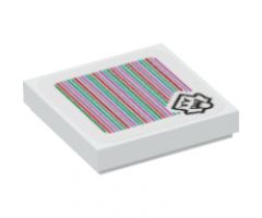 Tile 2 x 2 with Super Mario Scanner Code Boo Pattern (Sticker) - Sets 71369 / 71399