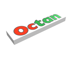 Tile 1 x 4 with Octan Pattern