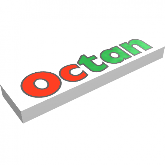 Tile 1 x 4 with Octan Pattern