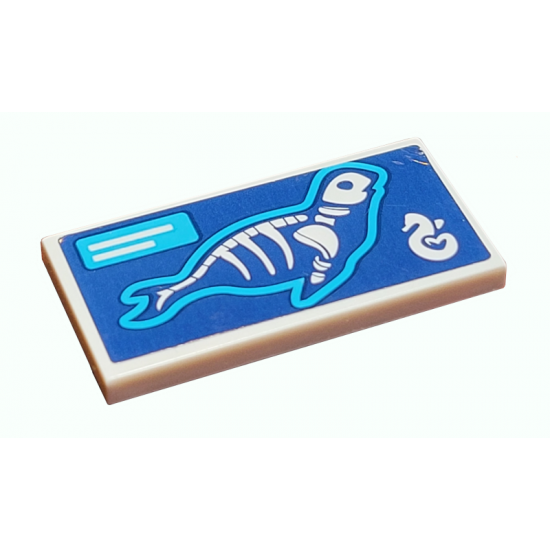 Tile 2 x 4 with Seal X-Ray and Heartlake Rescue Logo Pattern (Sticker) - Set 41380