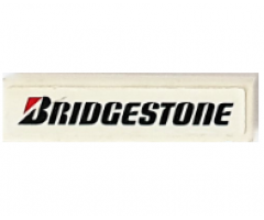 Tile 1 x 4 with 'BRIDGESTONE' Pattern (Sticker) - Set 8155