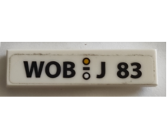 Tile 1 x 4 with 'WOB - J 83' Pattern (Sticker) - Set 10252
