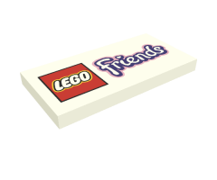 Tile 2 x 4 with LEGO Friends Logo Pattern