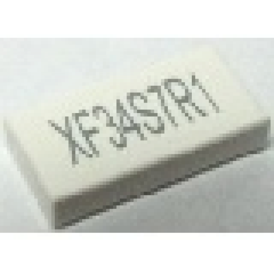 Tile 1 x 2 with 'XFxxxxxx' Exo-Code Pattern