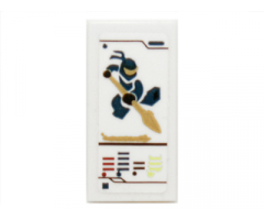 Tile 1 x 2 with Ninjago Game Card with Blue Ninja Jay Pattern (Sticker) - Set 70732