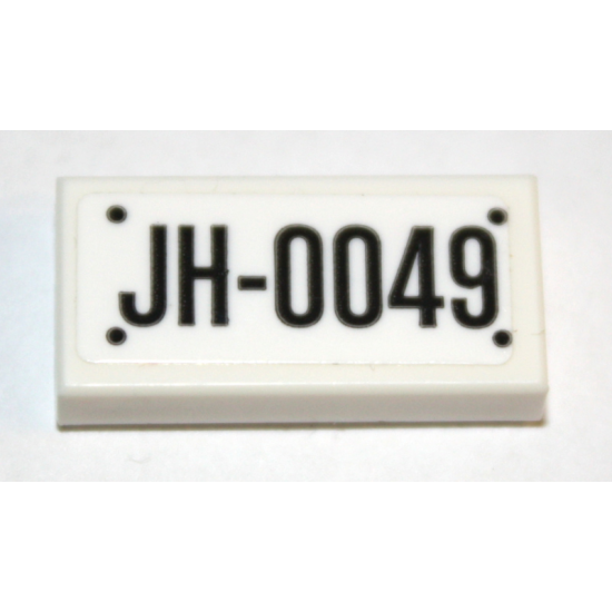 Tile 1 x 2 with 'JH-0049' Pattern (Sticker) - Set 10259