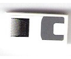Tile 1 x 2 with Black Air Outlet and Dark Bluish Gray Markings Pattern Model Right Side (Sticker) - Set 75876