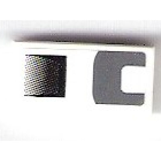 Tile 1 x 2 with Black Air Outlet and Dark Bluish Gray Markings Pattern Model Right Side (Sticker) - Set 75876