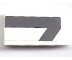 Tile 1 x 2 with Dark Bluish Gray Angled Stripe Pattern (Sticker) - Set 75876