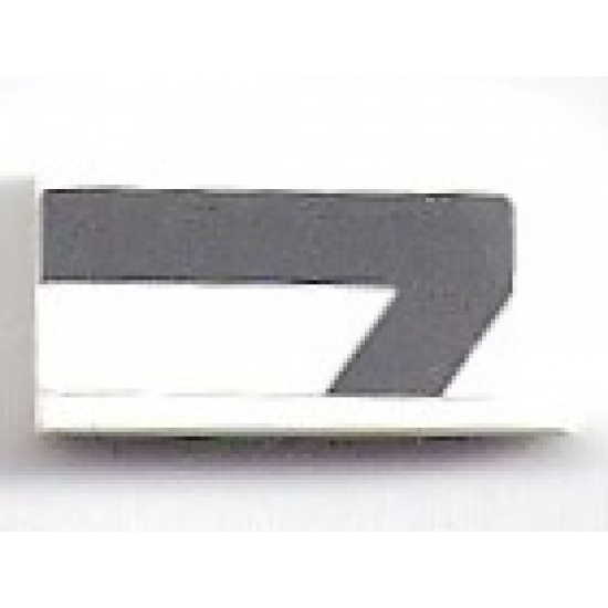Tile 1 x 2 with Dark Bluish Gray Angled Stripe Pattern (Sticker) - Set 75876