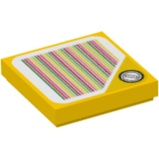 Tile 2 x 2 with Super Mario Scanner Code Coin Block Pattern (Sticker) - Set 71381