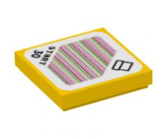 Tile 2 x 2 with Super Mario Scanner Code Pipe and 'START 30' Pattern (Sticker) - Set 71380