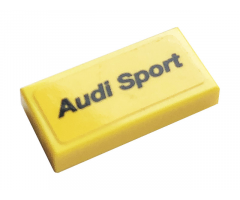 Tile 1 x 2 with Black 'Audi Sport' Pattern (Sticker) - Set 76897