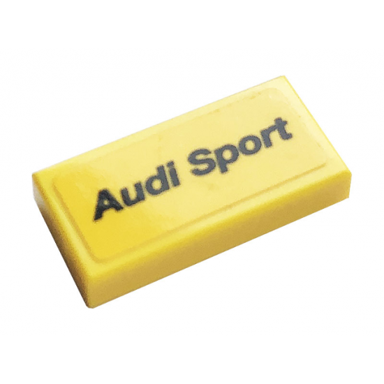 Tile 1 x 2 with Black 'Audi Sport' Pattern (Sticker) - Set 76897