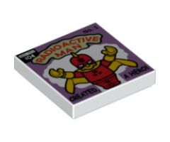 Tile 2 x 2 with Radioactive Man Comic Book Cover Pattern