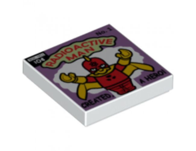 Tile 2 x 2 with Radioactive Man Comic Book Cover Pattern