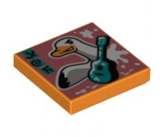 Tile 2 x 2 with BeatBit Album Cover - Duck and Guitar Pattern