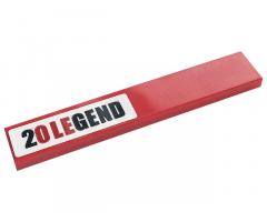 Tile 1 x 6 with '20 LEGEND' on White Background Pattern (Sticker) - Set 10272