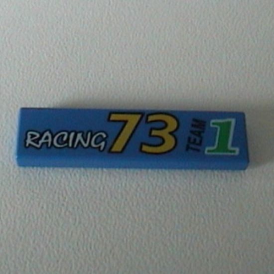 Tile 1 x 4 with Racing 73 Team 1 Pattern