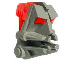 Bionicle Head Connector Block 3 x 4 x 1 2/3 with Trans-Neon Orange Bionicle Head Connector Block Eye/Brain Stalk (32553 / 32554)