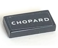 Tile 1 x 2 with 'CHOPARD' Pattern (Sticker) - Set 75887