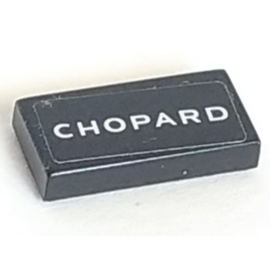 Tile 1 x 2 with 'CHOPARD' Pattern (Sticker) - Set 75887