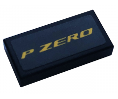 Tile 1 x 2 with Yellow 'P ZERO' Pattern (Sticker) - Set 76899