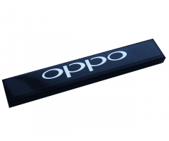 Tile 1 x 6 with White 'oppo' Pattern (Sticker) - Set 76899