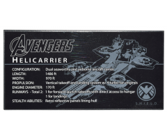 Tile 8 x 16 with Bottom Tubes with Avengers Helicarrier Pattern (Sticker) - Set 76042