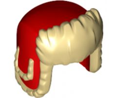 Minifigure, Headgear Ushanka Hat with Red Pattern