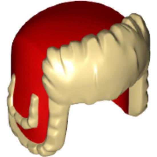 Minifigure, Headgear Ushanka Hat with Red Pattern