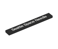Tile 1 x 8 with 'Seattle Space Needle' Pattern