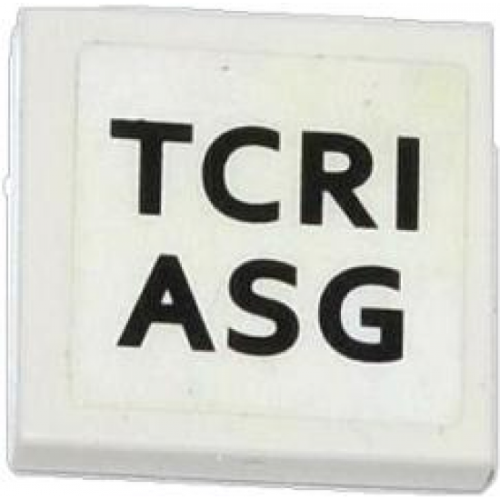 Tile 2 x 2 with 'TCRI' and 'ASG' Pattern (Sticker) - Set 79104