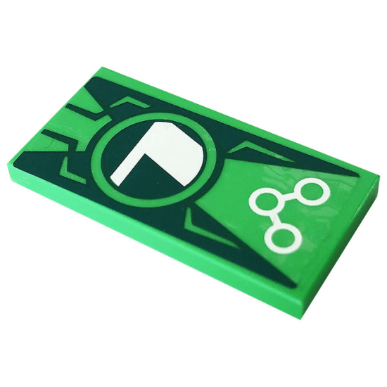 Tile 2 x 4 with Lena Luthor Letter 'L' Logo Pattern (Sticker) - Set 41232