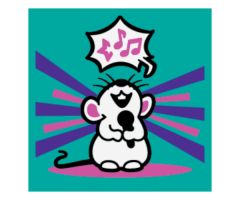Tile 2 x 2 with BeatBit Album Cover - Singing Mouse Pattern