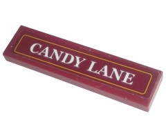 Tile 1 x 4 with 'CANDY LANE' Pattern (Sticker) - Set 10267