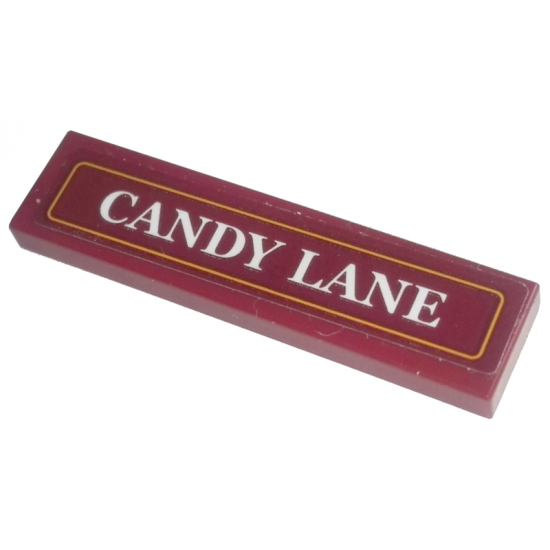 Tile 1 x 4 with 'CANDY LANE' Pattern (Sticker) - Set 10267